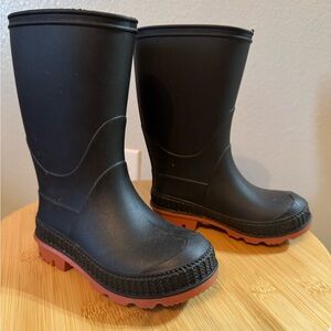 Durable Black Kids Rain Boots